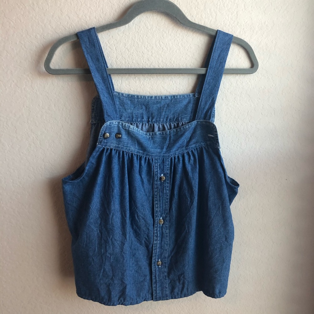 FIRM $ New Urban Outfitters denim tank vintage OS